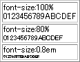 IE6 文字サイズ「小」での表示
